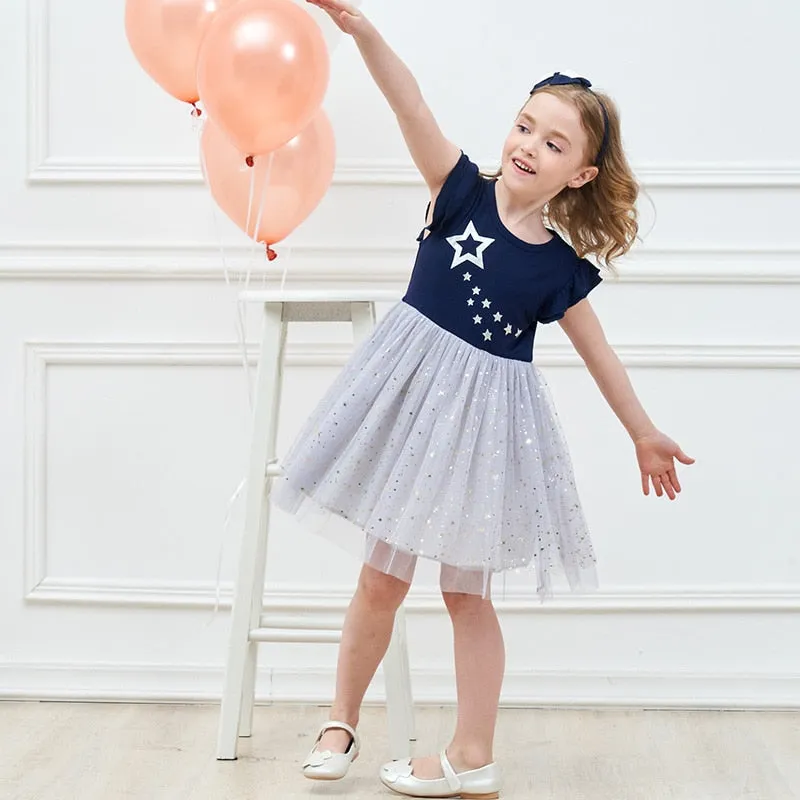 VIKITA princess dress kids unicorn dresses sequin tutu dress