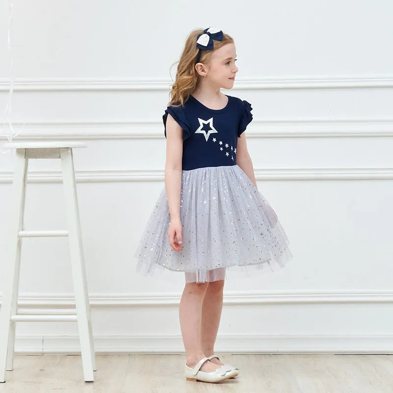 VIKITA princess dress kids unicorn dresses sequin tutu dress