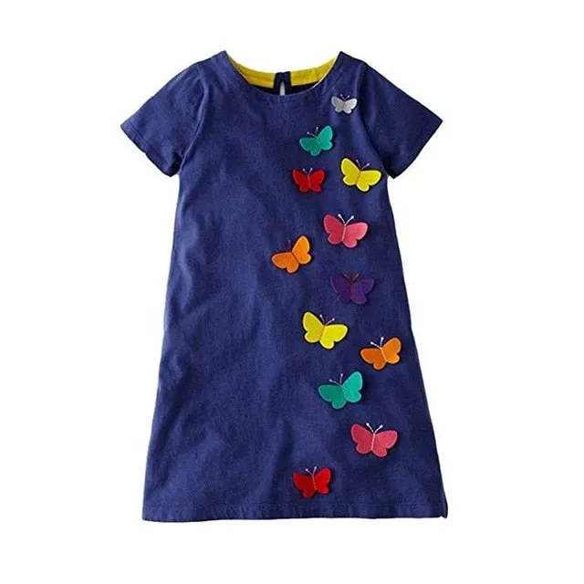 VIKITA princess dress kids unicorn dresses sequin tutu dress