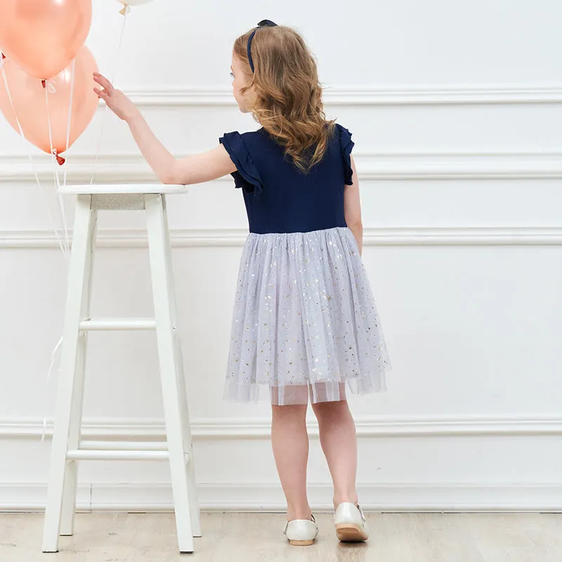 VIKITA princess dress kids unicorn dresses sequin tutu dress