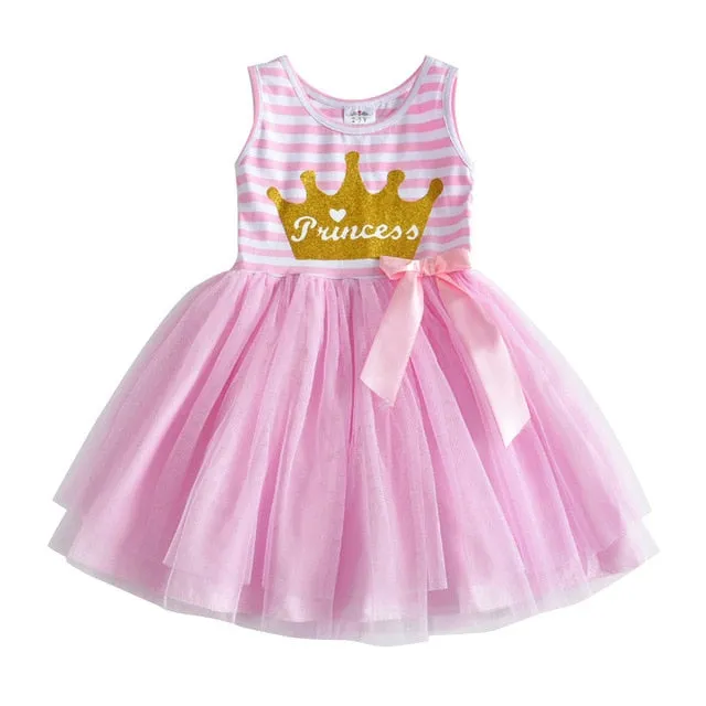 VIKITA princess dress kids unicorn dresses sequin tutu dress