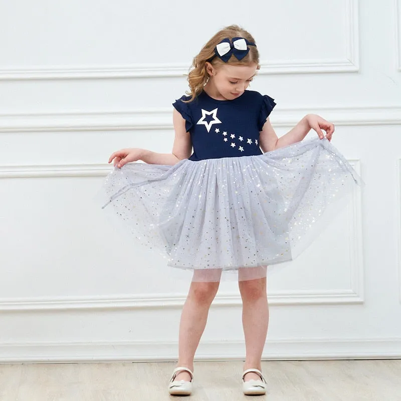 VIKITA princess dress kids unicorn dresses sequin tutu dress