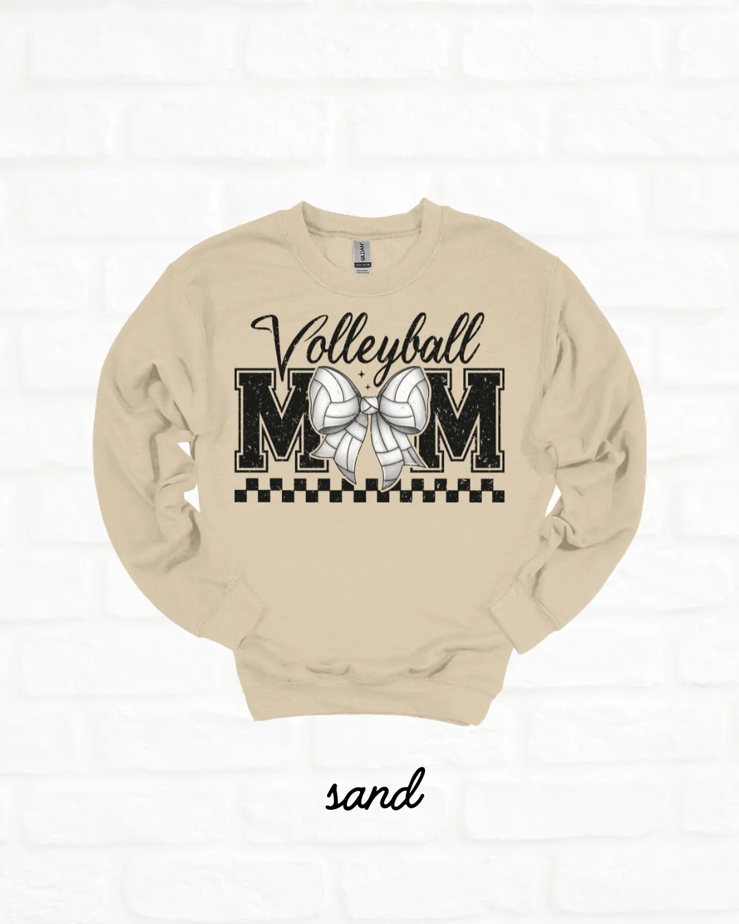 Volleyball Mom Coquette Heavy Blend SAND Sweatshirt