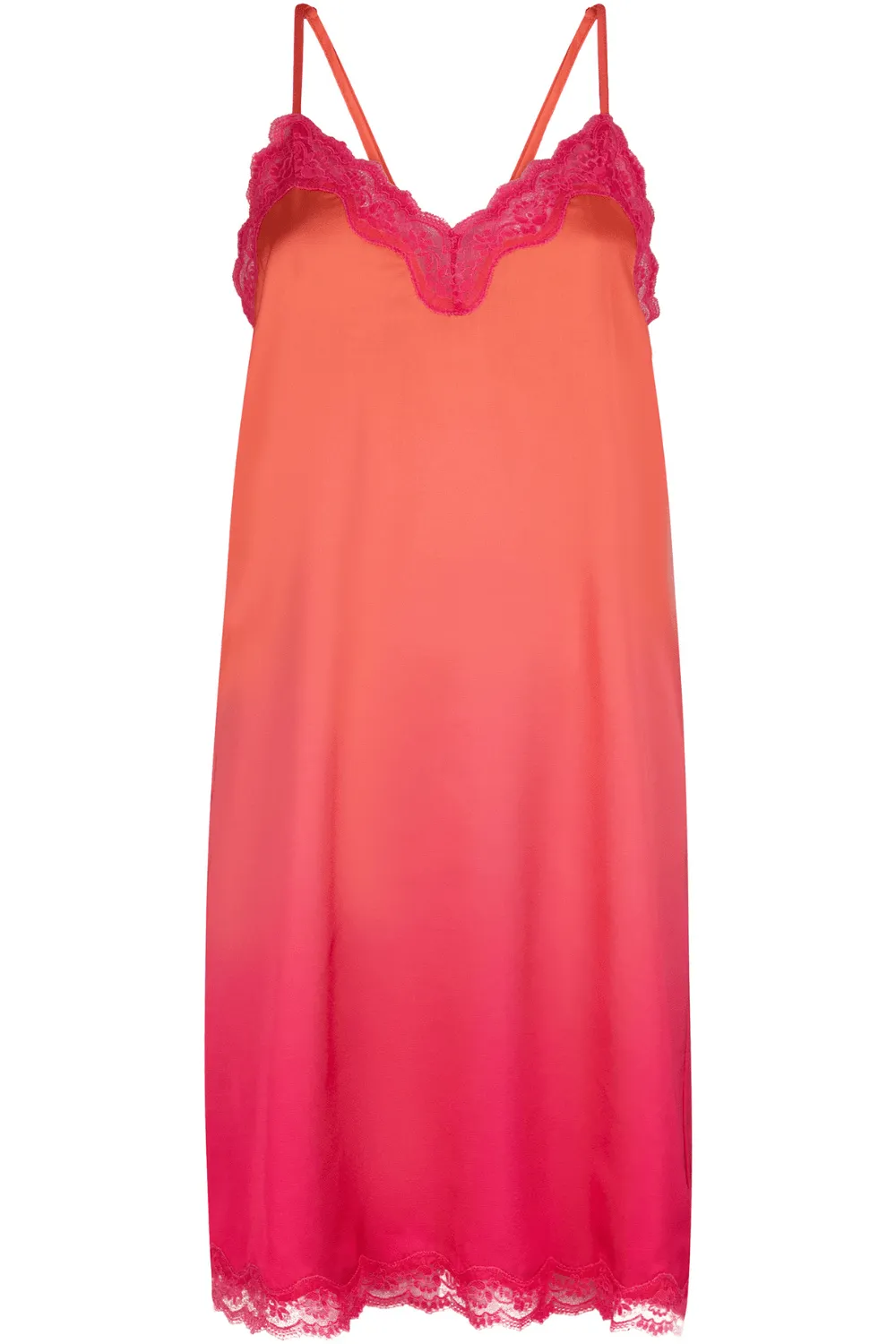Willow Satin Slip Dress Pink