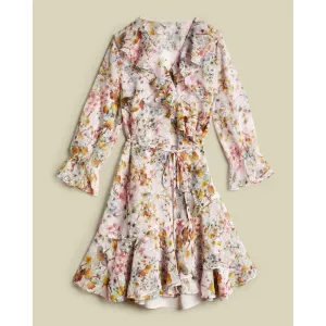 Women Gracye-Jasmin Ruffle Wrap Dress - Dusky Pink