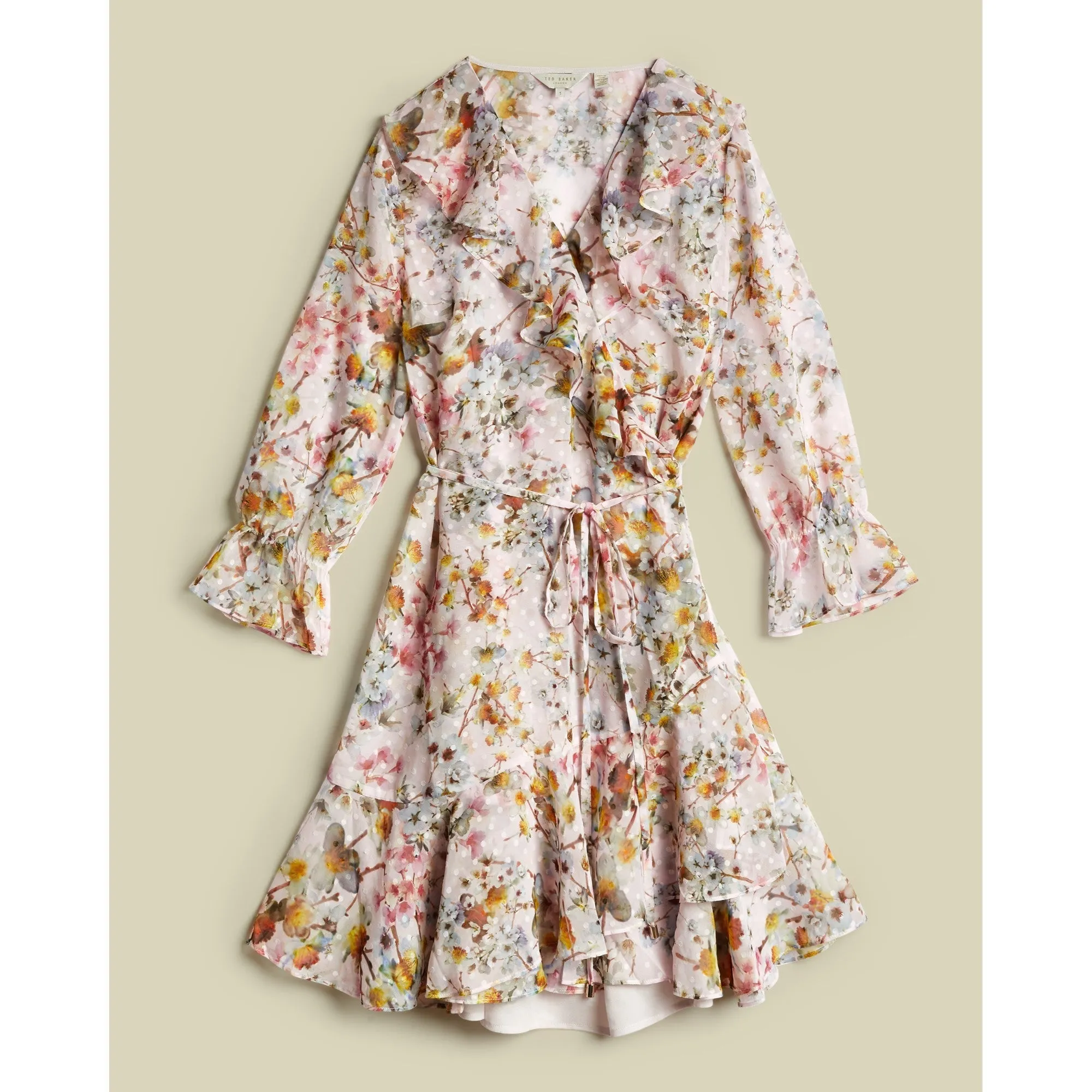 Women Gracye-Jasmin Ruffle Wrap Dress - Dusky Pink