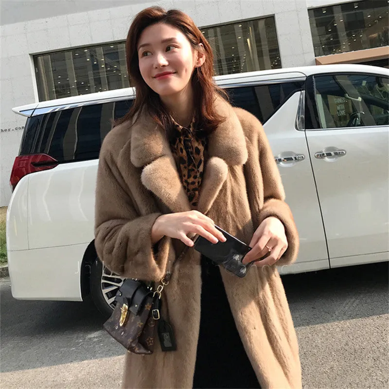 Women Solid Faux Fur Coat Winter Thick