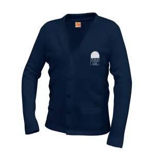 Youth V-Neck Cardigan with Forest Park Logo