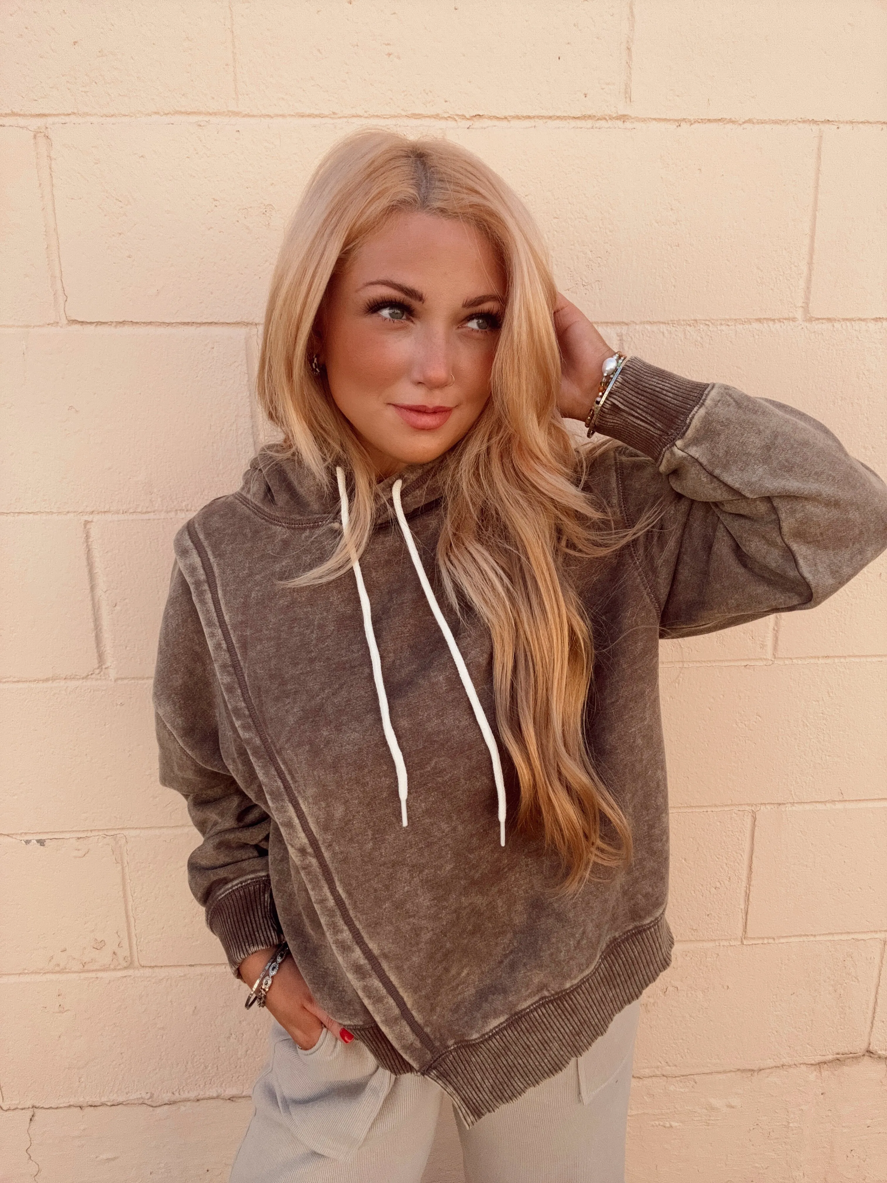 Zenana Drawstring Hoodie
